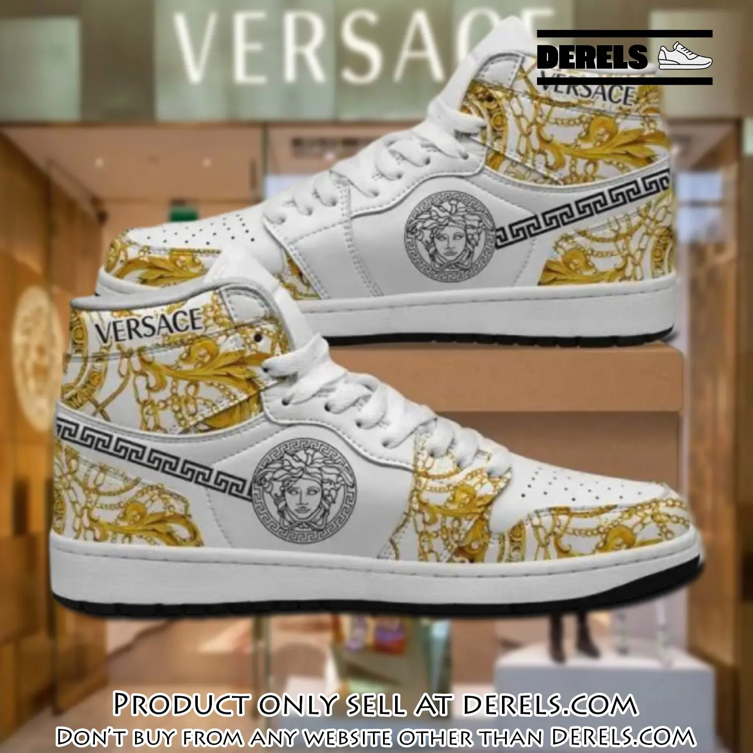 Gianni versace white high air jordan sneakers shoes hot  gifts unisex dr0852693